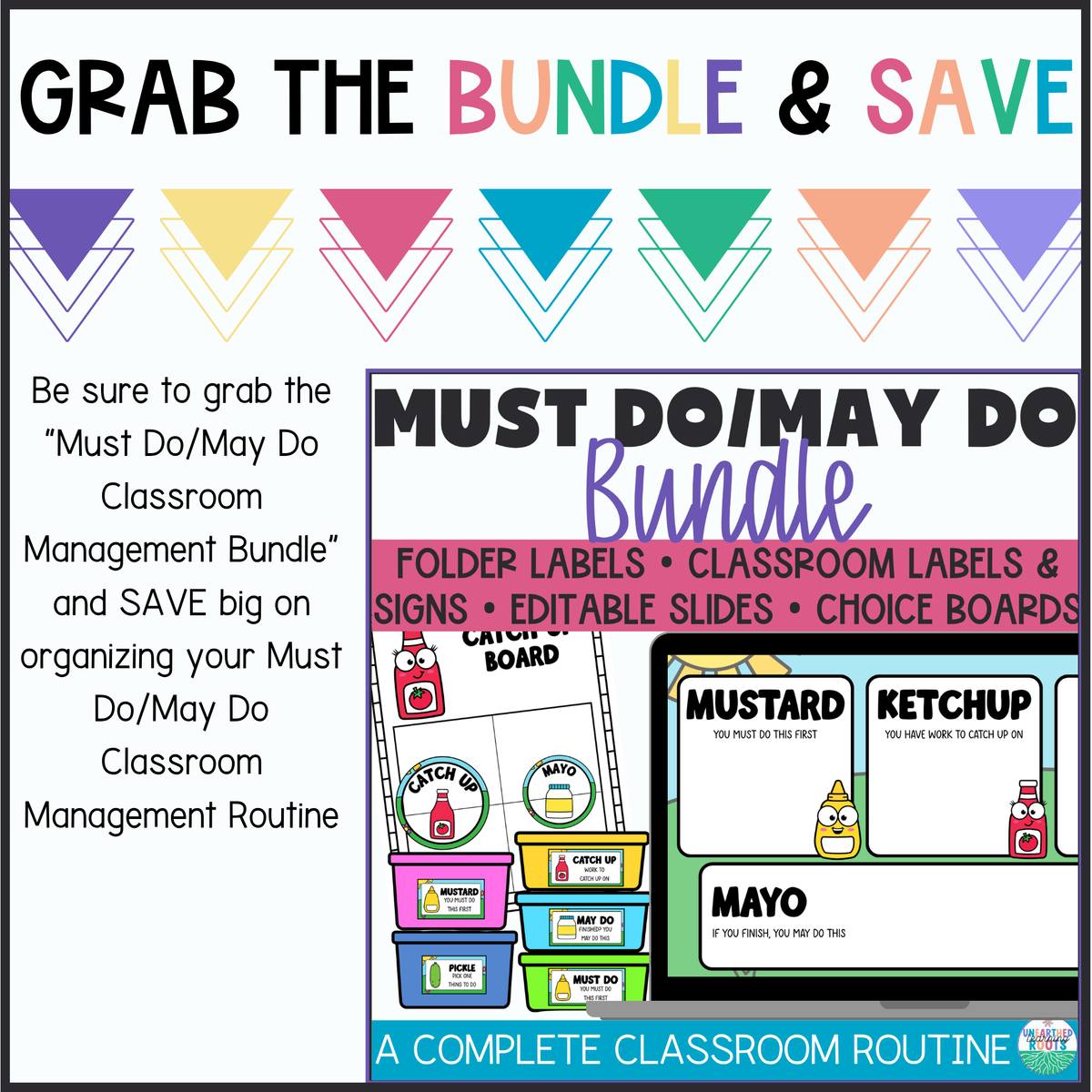 Must Do May Do Labels for Classroom Bins & Drawers + Whiteboard Signs