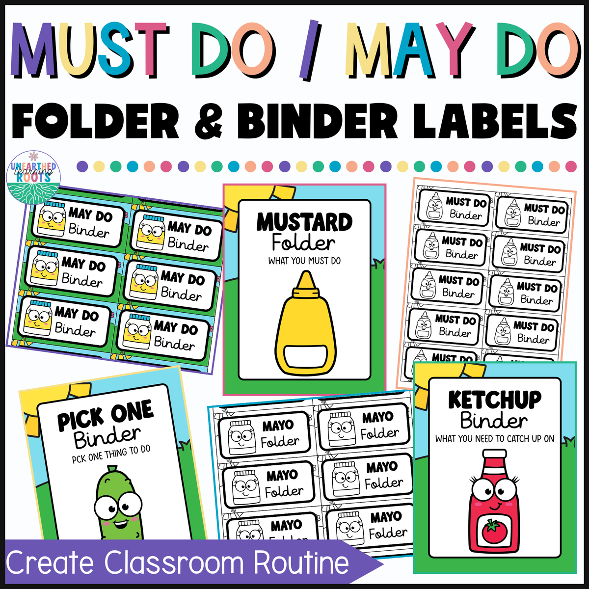 Must Do May Do Labels & Catch Up Folder Classroom Management System