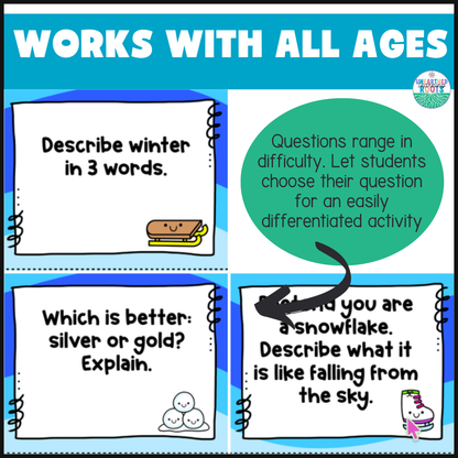 Winter Conversation Starters | ELL Speaking Practice Task Cards