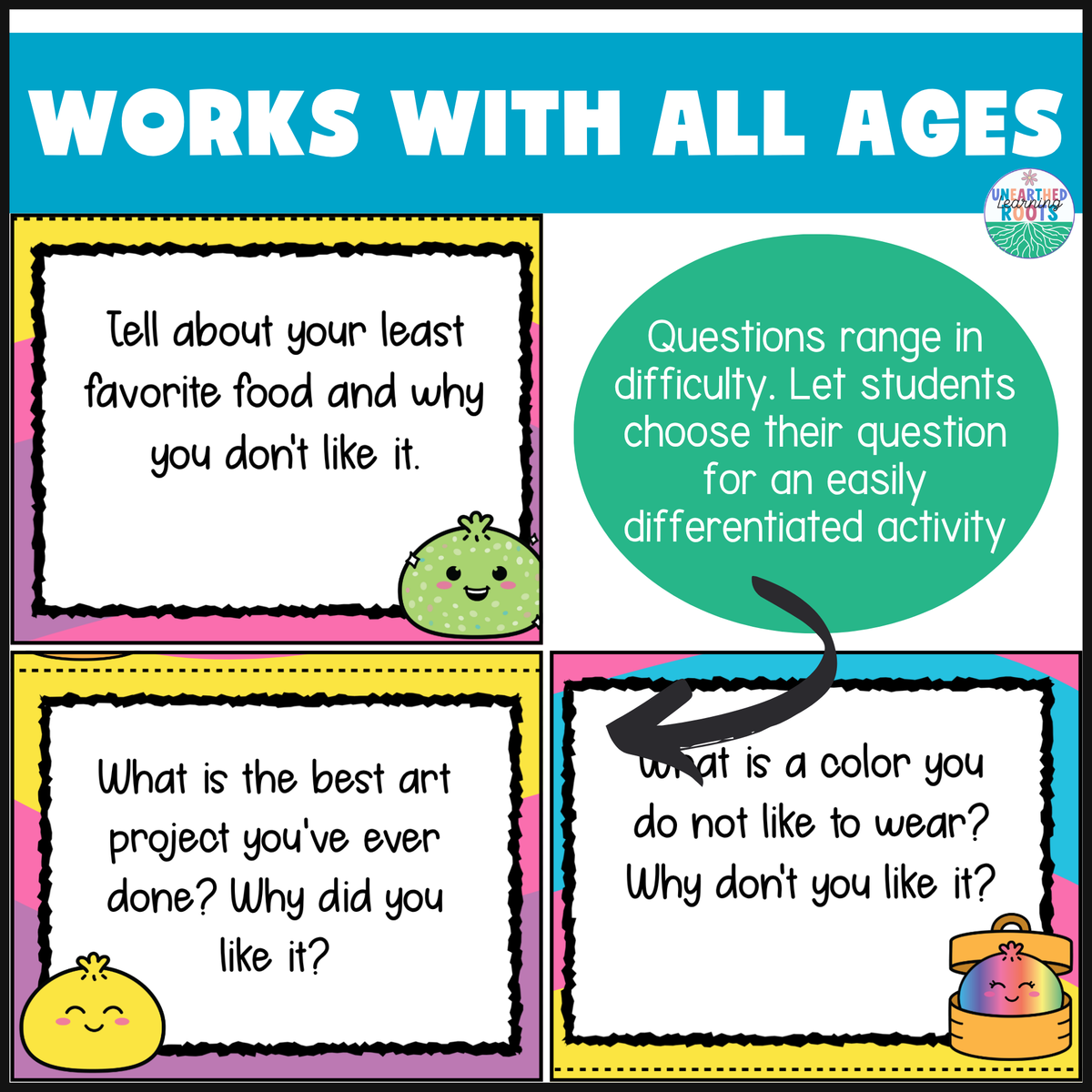 Squishy Dumpling Conversation Task Cards for SEL & Classroom Community Building