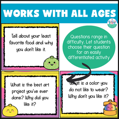 Squishy Dumpling Conversation Task Cards for SEL & Classroom Community Building