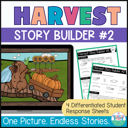 Fall Visual Writing Prompts for ELLs | Harvest Story Builder #2