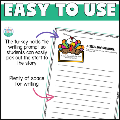 Thanksgiving Finish the Story | Creative Writing Story Starters