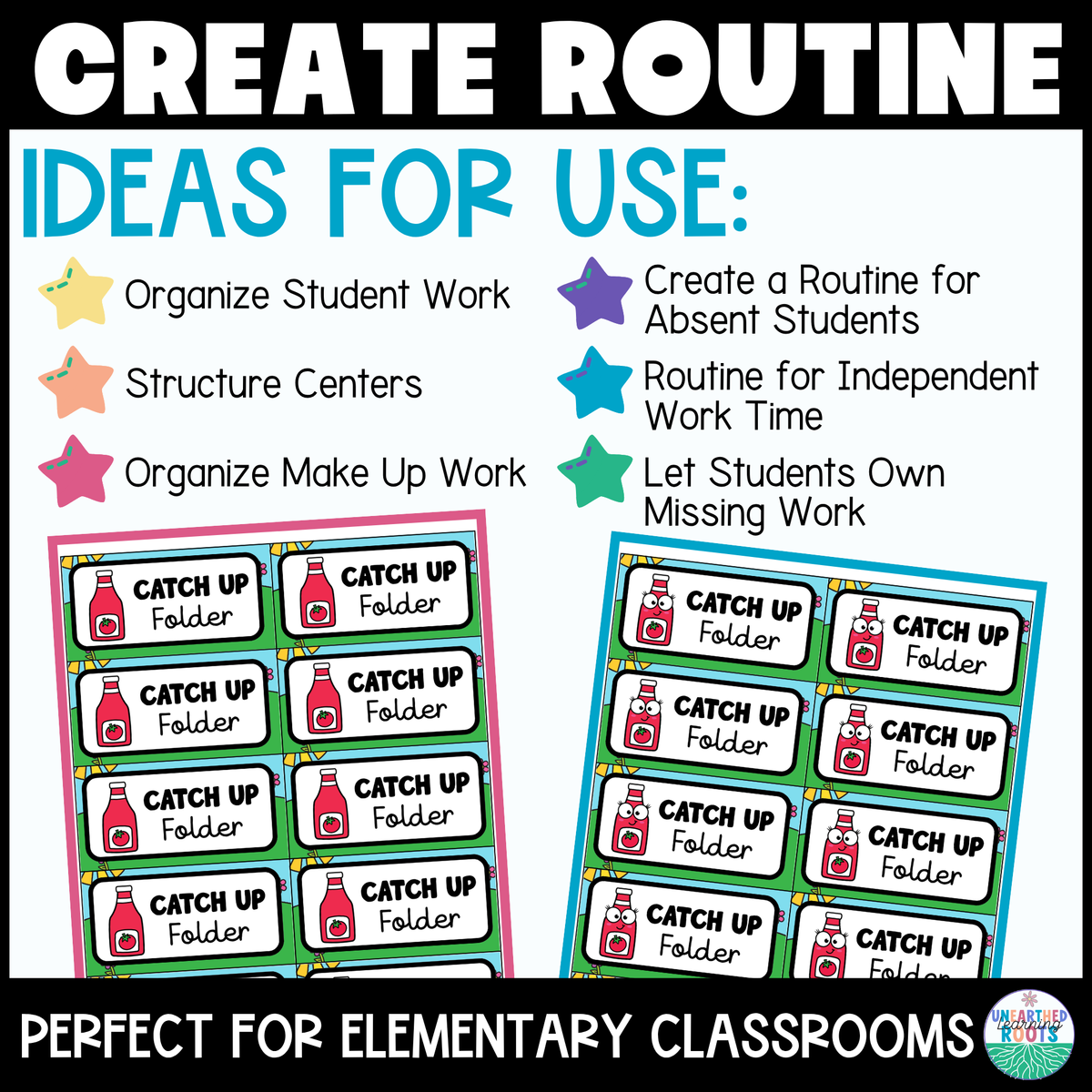 Must Do May Do Labels & Catch Up Folder Classroom Management System