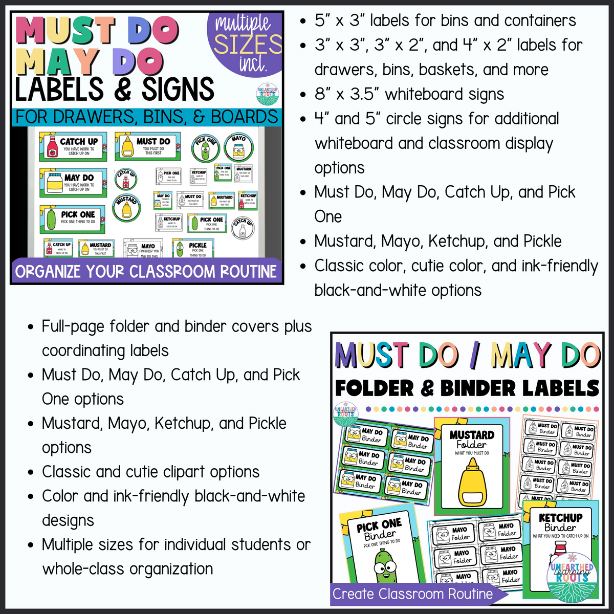 Must Do May Do Classroom Management Bundle | Labels, Slides, & Choice Boards