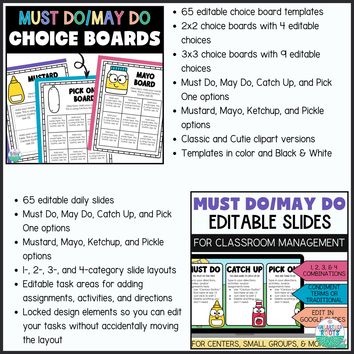 Must Do May Do Classroom Management Bundle | Labels, Slides, & Choice Boards