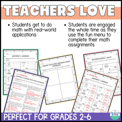 Christmas Menu Math | Holiday Bake Shop | Winter Money Skills