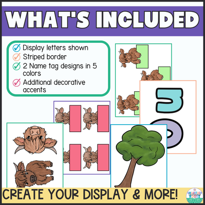 Highland Cow Bulletin Board Kit | Muted Rainbow Classroom Decor | Editable Tags