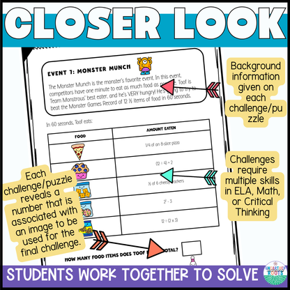 The Monster Games | A Team Building Escape Room for Grades 4-6