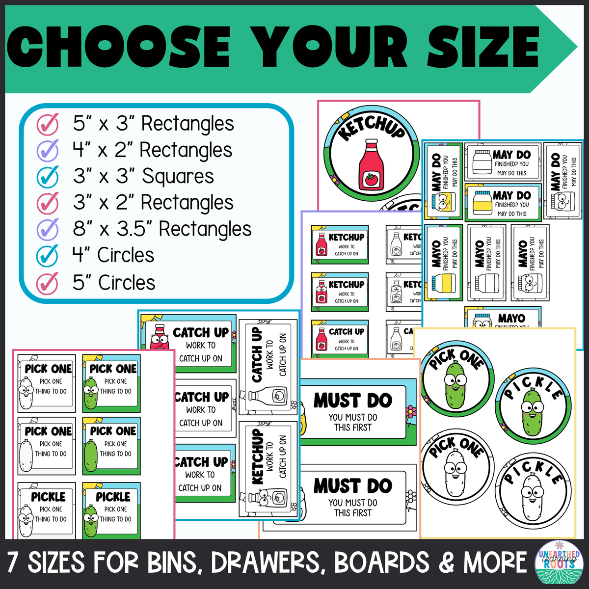 Must Do May Do Labels for Classroom Bins & Drawers + Whiteboard Signs