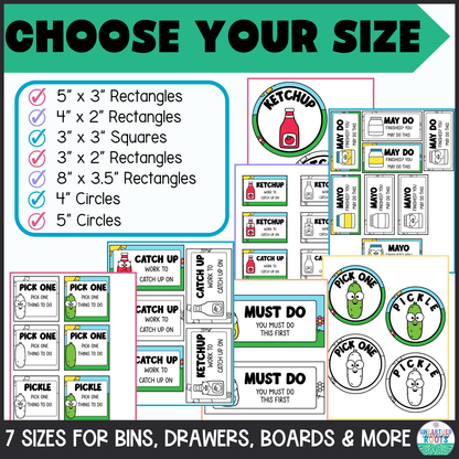 Must Do May Do Labels for Classroom Bins & Drawers + Whiteboard Signs