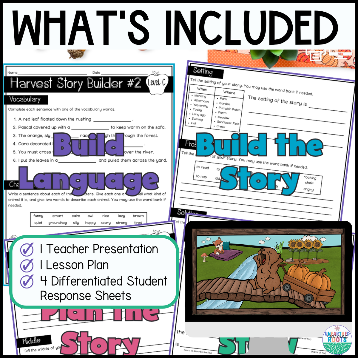 Fall Visual Writing Prompts for ELLs | Harvest Story Builder #2
