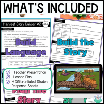 Fall Visual Writing Prompts for ELLs | Harvest Story Builder #2