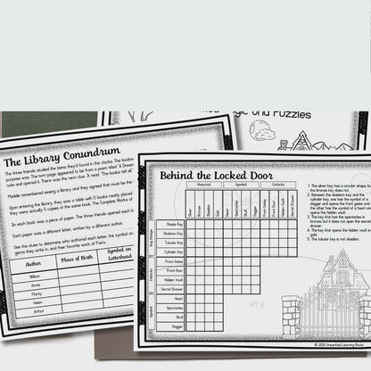 Edgar Allan Poe Themed Logic Grid Puzzles 7th-9th Grade | Gothic Literature Fun