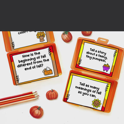 Fall Conversation Cards | Expressive Language Practice Task Cards