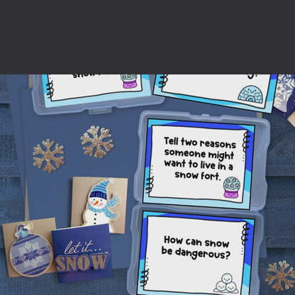 Winter Conversation Starters | ELL Speaking Practice Task Cards